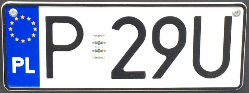 Polské registrační značky - americký formát, www.podalnici.cz