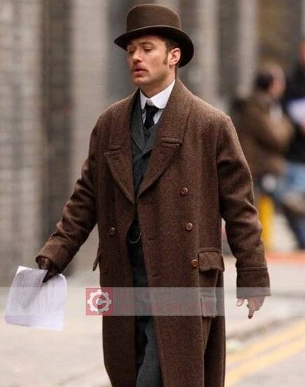 Jude Law Trench Coat | Dr. John Watson Coat Sherlock Holmes