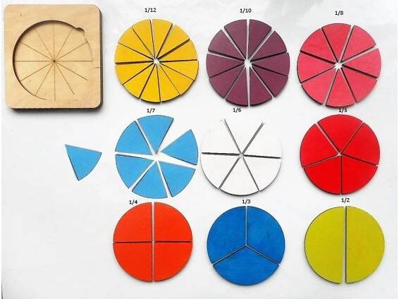 a group of different colored wooden pieces on a white surface