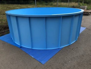 Kruhový bazén, průměr 4 m, 1,5 m hloubka, na zakázku - Plastová výroba Zima
