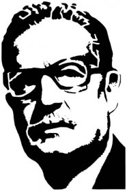 Vektorový obrázek, ilustrační klipart Salvador Allende v rozlišení 528x800 pixelů zdarma ke stažení, Osobnosti vektor do vašich dokumentů