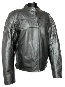 Pánská kožená bunda na motorku - sportovní s chrániči, pro motorkáře