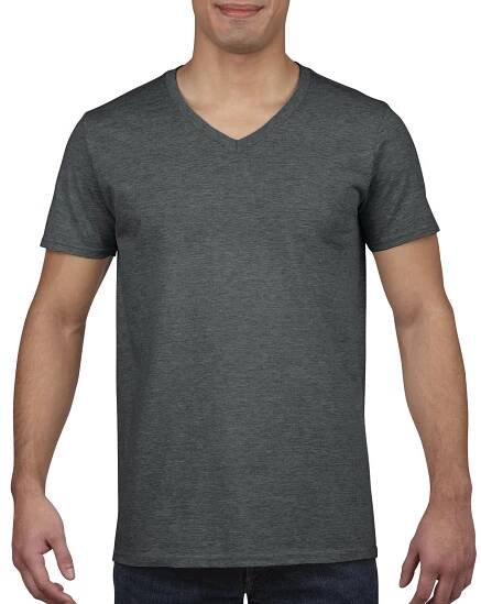 Gildan Softstyle® Adult V-neck T-shirt Šedá - foto