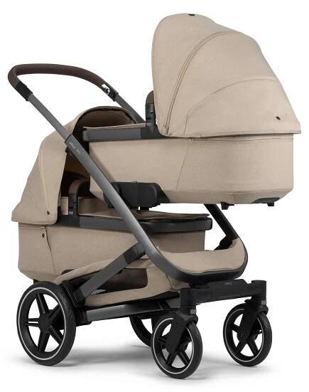 Joolz Geo3 twin komplet l Sandy taupe l madlo Mid brown carbon | CrystalBaby.cz
