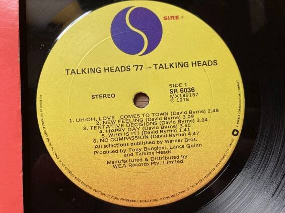 TALKING HEADS 77 USA 1PRESS VG+ 1977 | Aukro