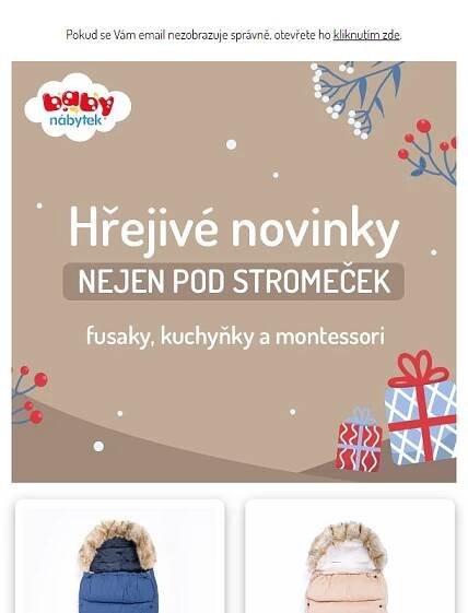 Dětské zimní fusaky i dárky - inspirujte se __