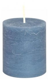 Svíčka válec světle modrá rustikální 98/100 | Gala Kerzen | Dekorační svíčky | Dometa | kvalitní domácí potřeby
