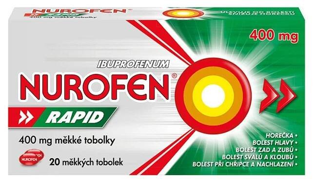 Nurofen Rapid 400 mg 20 měkkých tobolek
