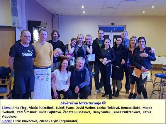 FOTO: Vítězkou turnaje smíšených párů se stala Lucie Hlaváčová z Jičína