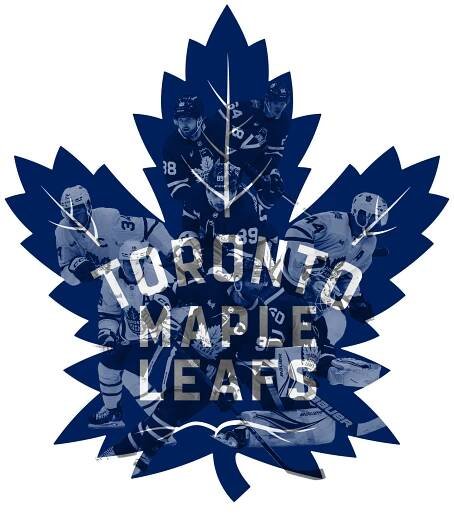 Farebný HDF obraz logo Toronto Maple Leafs