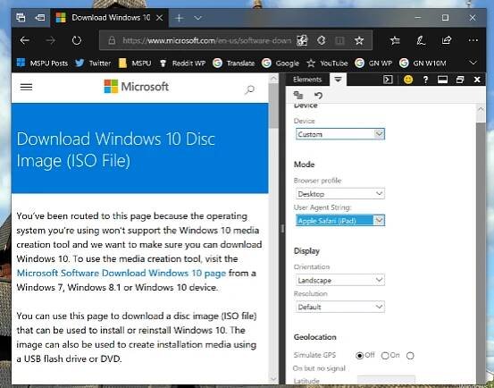 Tip: How to easily download the Windows 10 ISO without using the Media Creation Tool