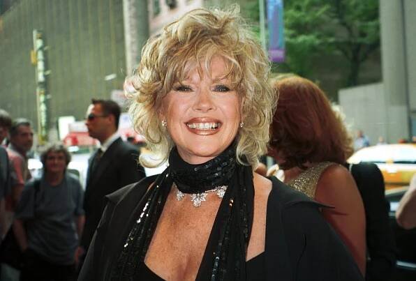 Connie Stevens at a Broadway show opening.
