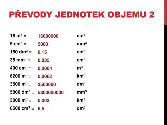 PPT - Opakování – převody jednotek, příklady PowerPoint Presentation - ID:2234272