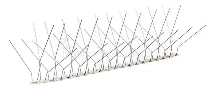 Čtyřřadé hroty proti holubům (80 hrotů na metr) - 50 cm - Hroty proti holubům