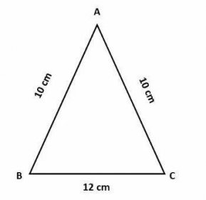 Příklad oblasti rovnoramenného trojúhelníku