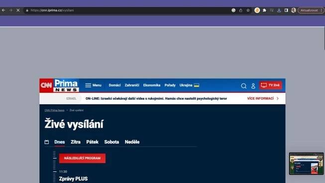 ᐈ CNN Prima NEWS - TV program na dnes, celý týden a 14 dní - TVtelo.cz