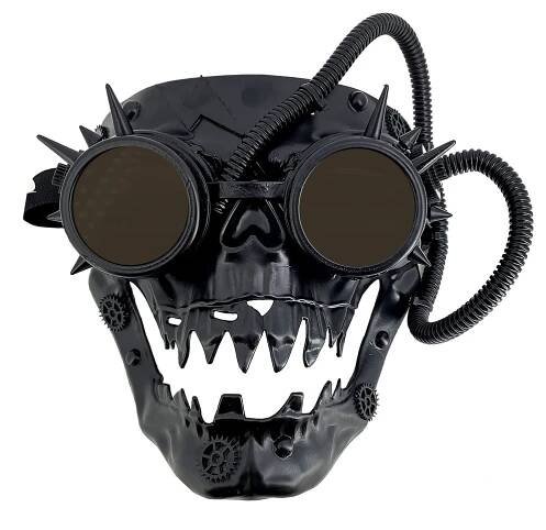 Maska Steampunk - Mechanická lebka
