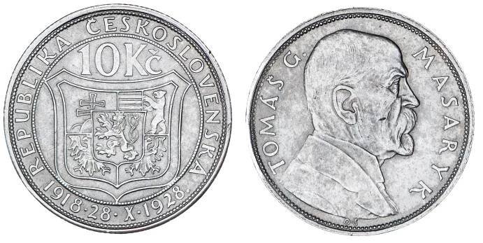 10 Kč 1928, 10. výročí vzniku republiky