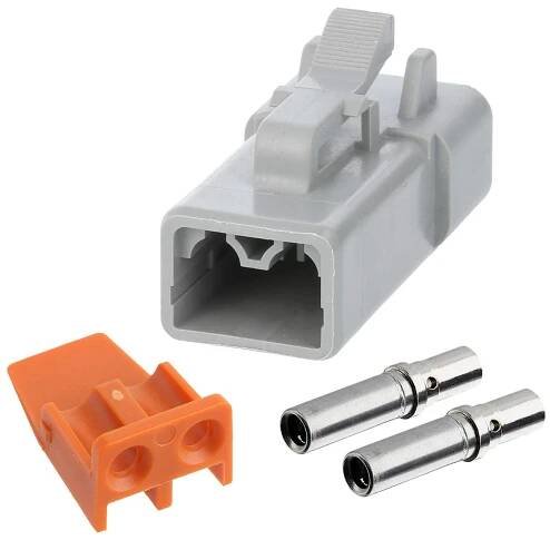 ATP06-2S-KIT01 Amphenol AS-2SF 113 SET cable box ATP series Socket, 2-pole, Crimp connection Insulation diameter 3.4 mm - 4.95 mm, Contact size size 12