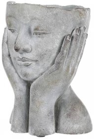 Boží Obchod | Obal na květináč -hlava ženy,16x22cm