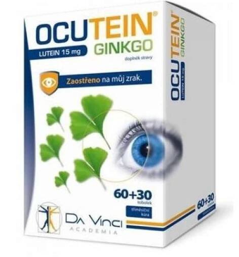 Ocutein Ginkgo Lutein 15 mg Da Vinci 90 tobolek