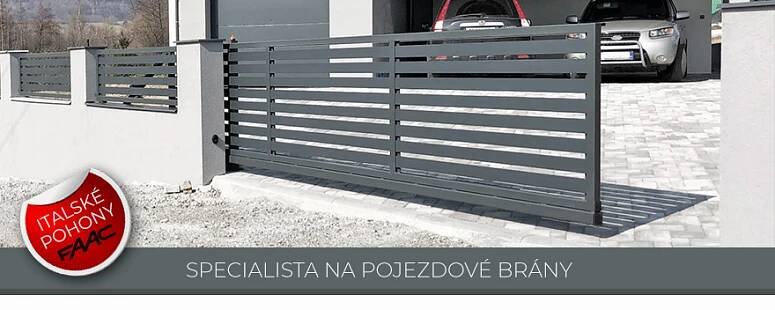 Výroba a montáž vjezdových bran, zámečnictví Vyhlídka Liberec, posuvné, křídlové, teleskopické, s pohony, ocelové konstrukce