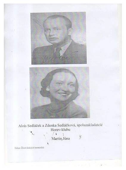 Alois Sedláček a Zdenka Sedláčková spoluzakladatelé Horev klubu