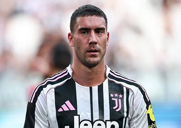 Dusan Vlahovic of Juventus FC in a pre-season friendly match.