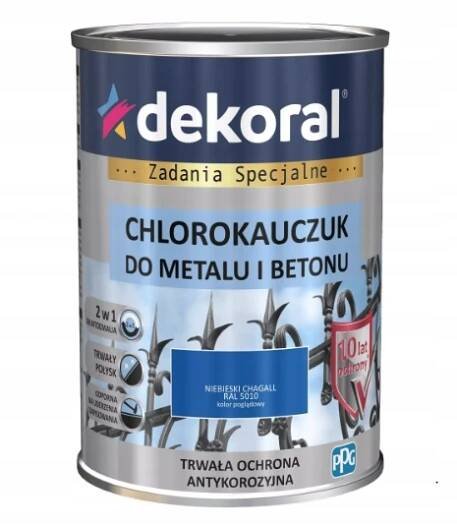 DEKORAL Chlorokaučuk na kov a betonu Modrý Chagall 0.9L