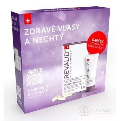 REVALID VLASOVÝ KOMPLEX BOX kapsle Vlasový komplex 60 ks : Hydratační krém na ruce 20 ml, 1 ks