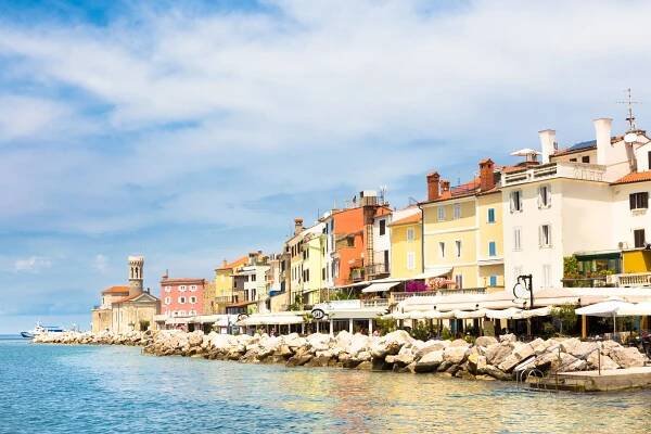Prešernovo nábřeží, Piran, Slovinsko