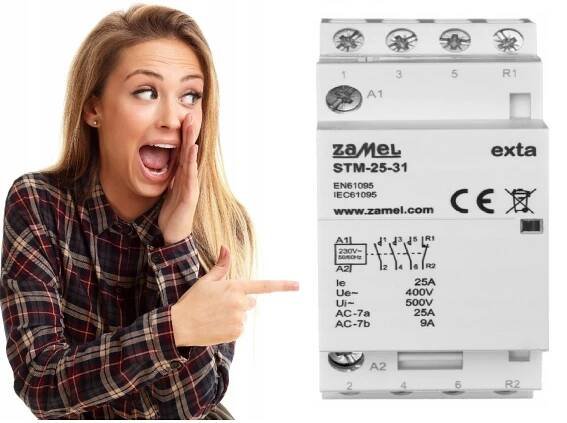 INSTALAČNÍ MODULÁRNÍ STYKAČ 3F 25A AC 3NO 230V
