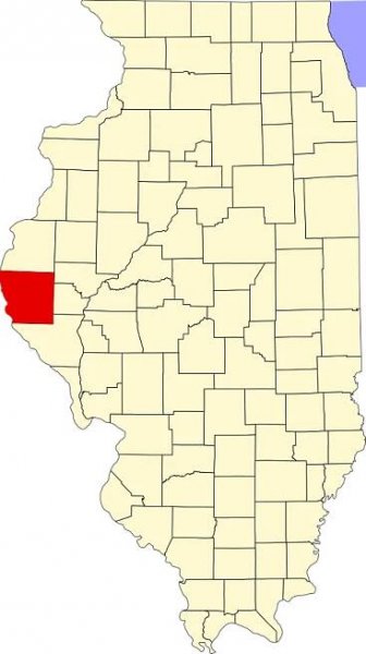 Adams County na mapě Illinois