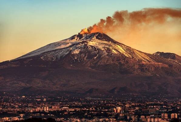 Fototapeta Sopka Etna - vliesová tapeta na míru