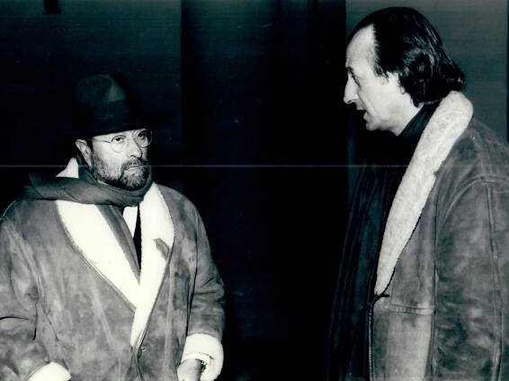 Lucio Dalla and Massimo Osti