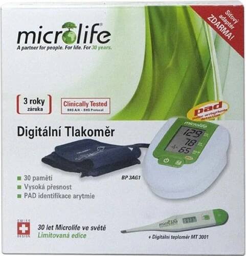 MICROLIFE tlakoměr BP 3AG1 s teploměrem MT 3001