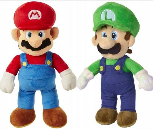 SET MARIO + LUIGI POHÁDKA PLYŠÁK MEDVÍDEK PLYŠOVÝ MAZLÍČEK PŘÍTULNÍČEK 23 cm - 2 KUSY