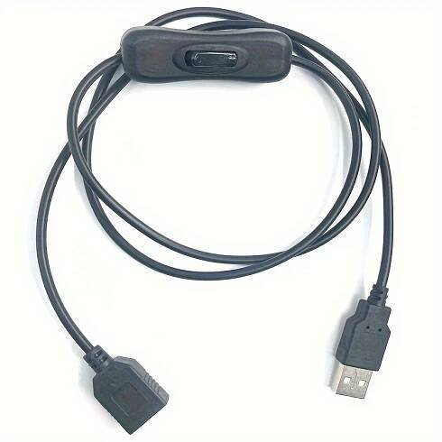 1m 3.28FT USB304 Switch Extension Cable 5V Male To Female Extension Cable With Switch For 5V USB Fan LED Strip Light Table Lamp Driving Recorder LED L