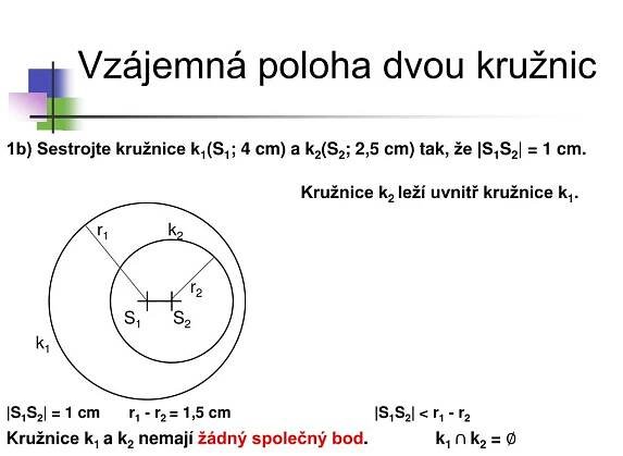 PPT - Vzájemná poloha dvou kružnic PowerPoint Presentation, free download - ID:3241551