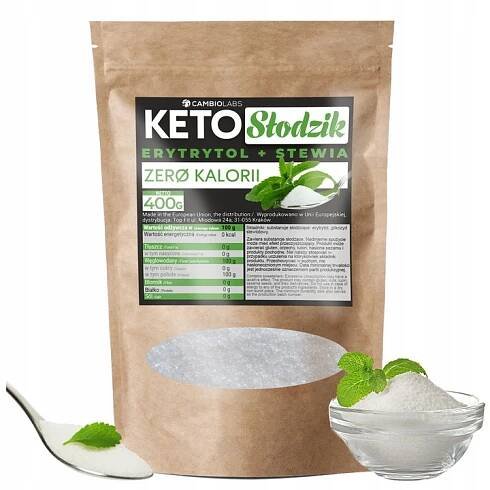 KETO SLADIDLO Erythritol Erytrol + Stevia - 0 IG - pro diabetiky