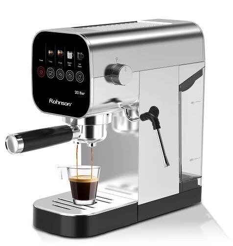 Pákový kávovar Rohnson R-98100 stříbrný