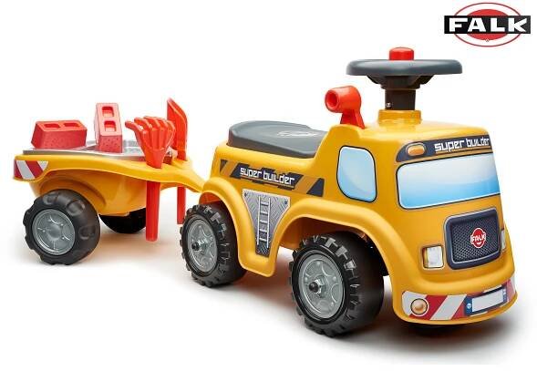 FALK Odrážedlo Super Builder s hračkami na písek