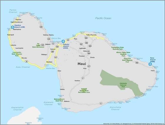 Maui Map Hawaii