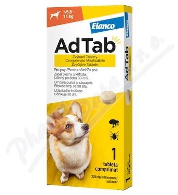 AdTab 225mg žvýkací tablety pro psy >5.5-11kg 1ks