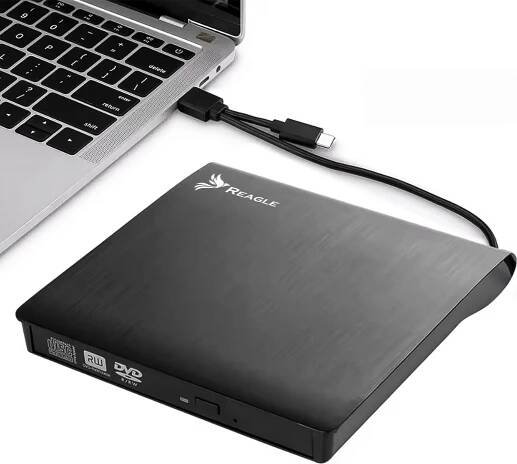 REAGLE USB-C 2 v 1 RECORDÉR pro notebooky CD/DVD ZAŘÍZENÍ