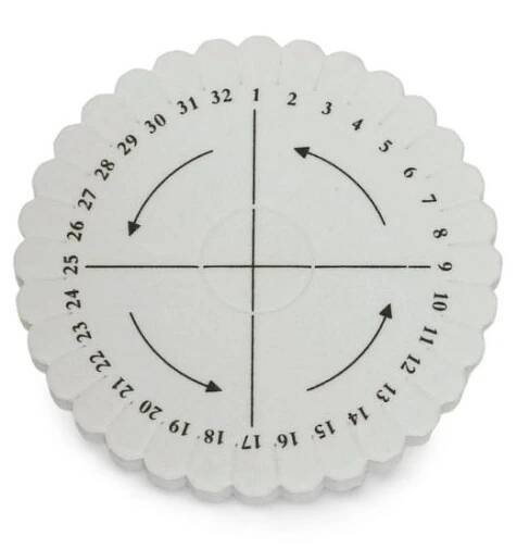 Kumihimo disk 100/10mm bílá - České-korálky.cz