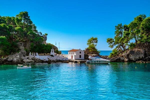 The island of Panagia in Parga, Greece