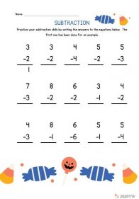 Printable Preschool Subtraction For Kids