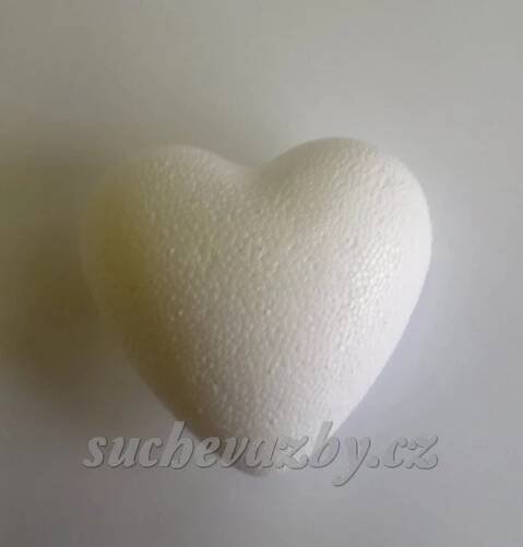 Srdce polystyren 8cm - Suché vazby, věnce, svícny, dekorace