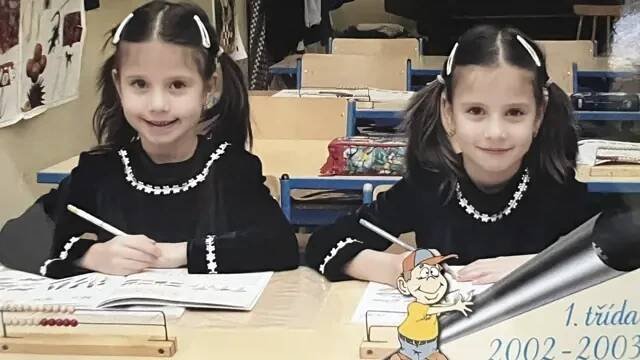 Takhle vypadaly Barbora a Lucie Černé první školní den.